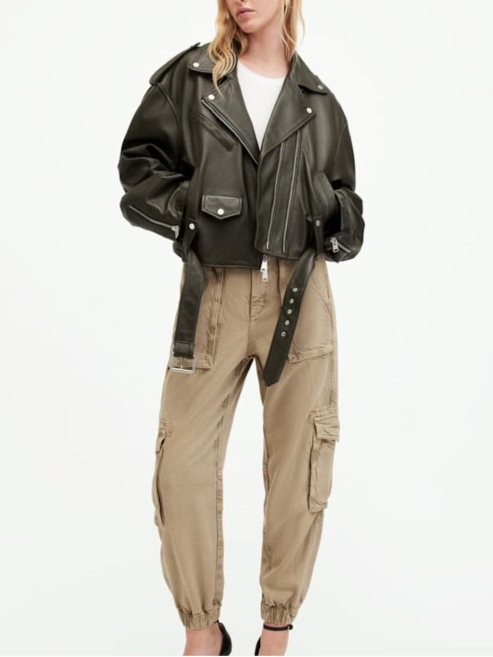 All Saints Khaki Cargo Pants